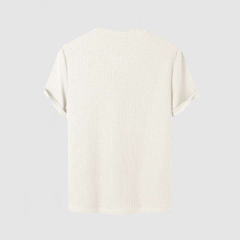 Men's Waffle Cotton Short Sleeve T-Shirt