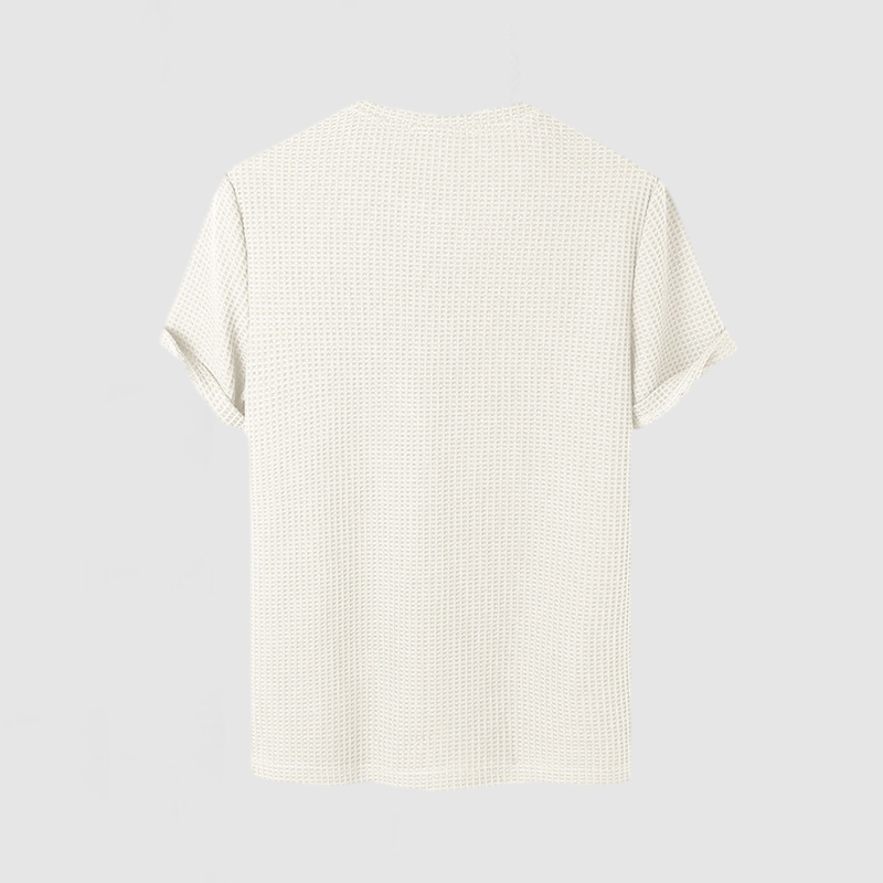 Men's Waffle Cotton Short Sleeve T-Shirt