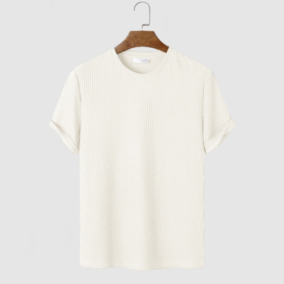 Men's Waffle Cotton Short Sleeve T-Shirt