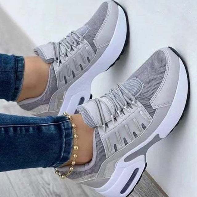 Women Orthopedic Lightweight Running Shoes, Lace-up Mesh Breathable Sh