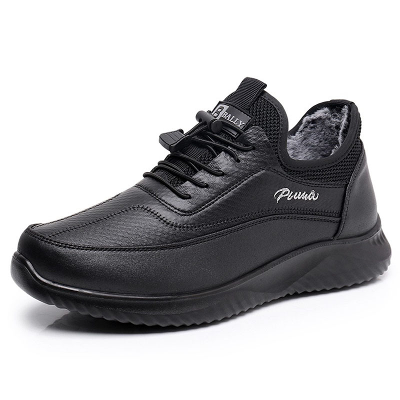 🔥On This Week Sale 70% OFF🔥 Men's Casual Warm Snow Boots, Ankle Height, Fabric Lining, Rubber Sole, Solid Color, Outdoor Footwear - W019