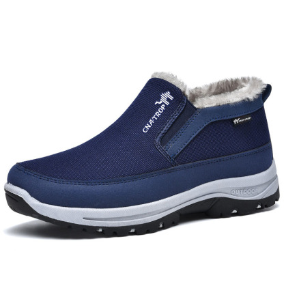 🔥On This Week Sale 70% OFF🔥 Men's Casual Warm Snow Boots, Ankle Height, Fabric Lining, Rubber Sole, Solid Color, Outdoor Footwear - W019