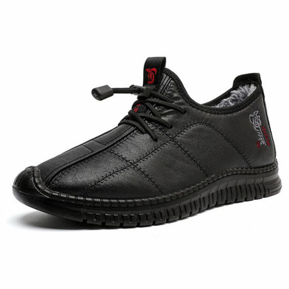 🔥On This Week Sale 70% OFF🔥 Men's Winter Warm Fleece-Lined Slip-On Walking Shoes - Non-Slip, Thick Sole for Comfort, Casual Style in Solid Colors  - W011