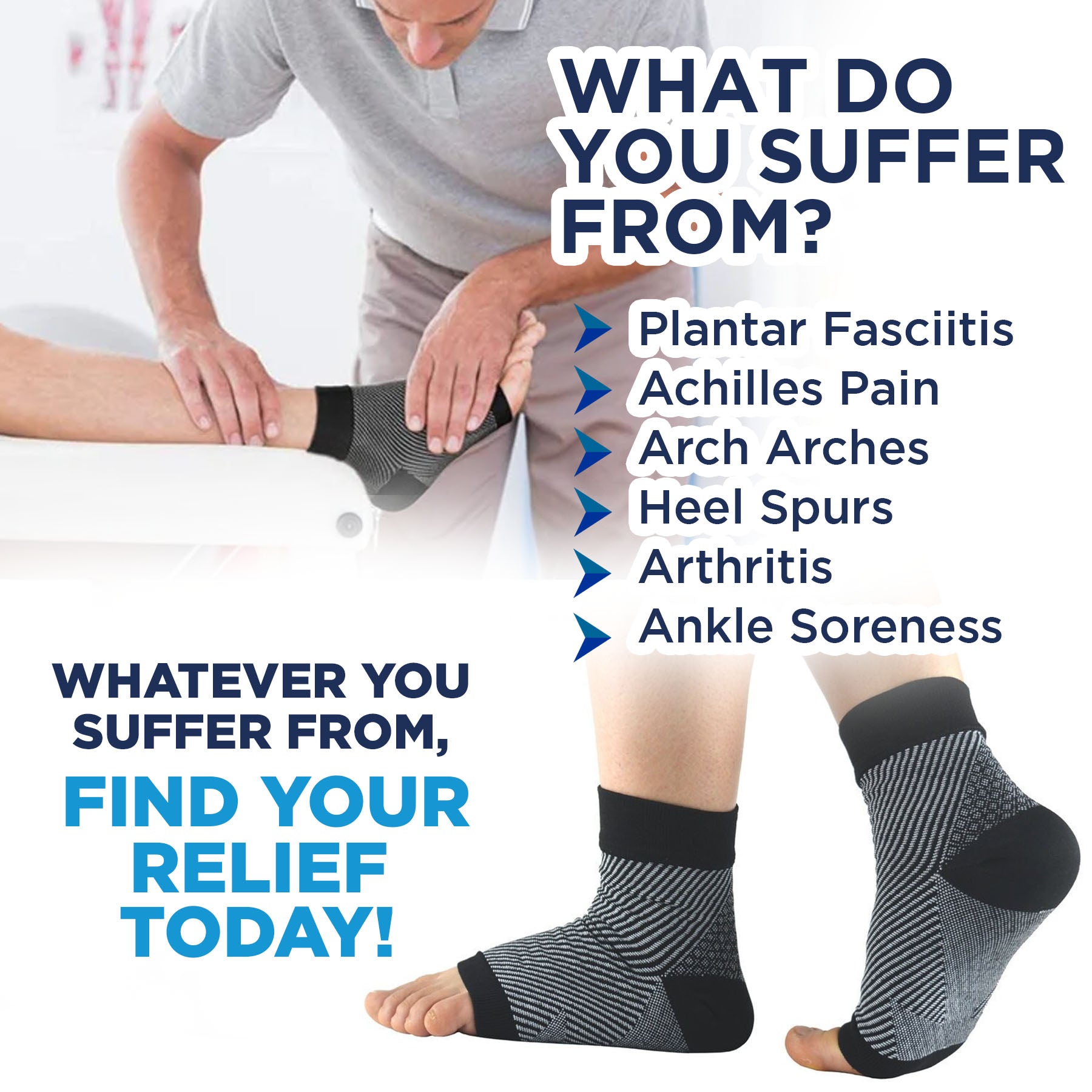 Catenize®OrthoFit Compressions Ankle Socks