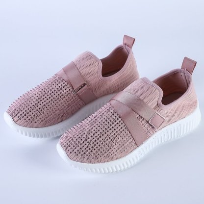 Women's Crystal Comfy Sole Walking Shoes