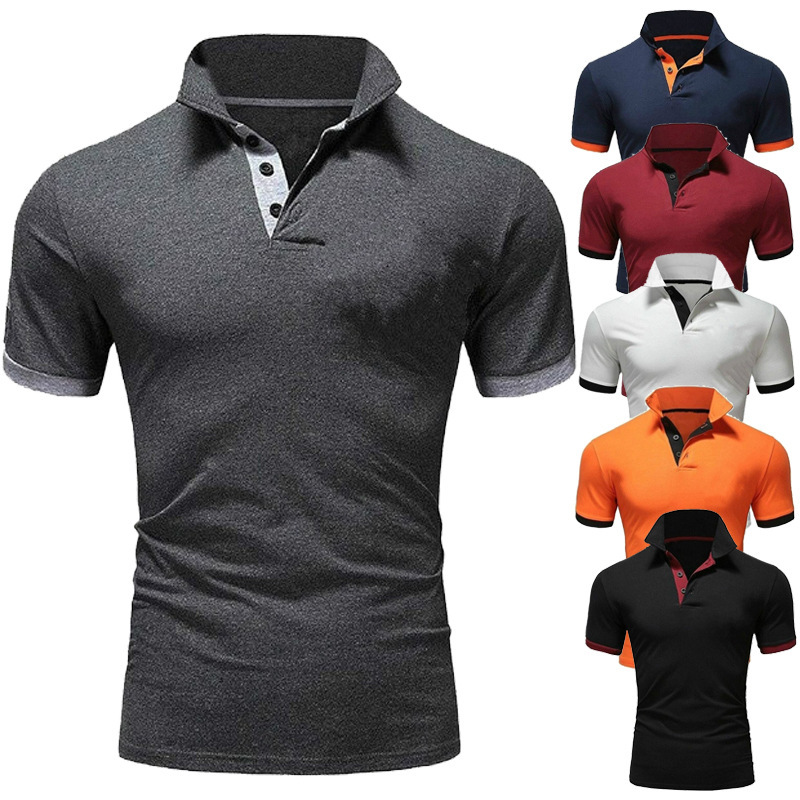 Men's Golf Shirt Polo Casual Sports Classic Short Sleeve Basic Casual Solid Color Plain Button Front Summer Spring Regular Fit