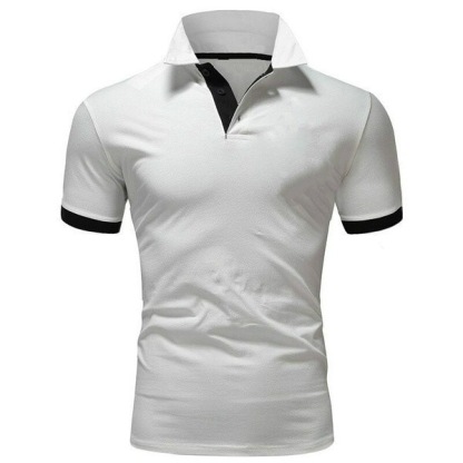 Men's Golf Shirt Polo Casual Sports Classic Short Sleeve Basic Casual Solid Color Plain Button Front Summer Spring Regular Fit