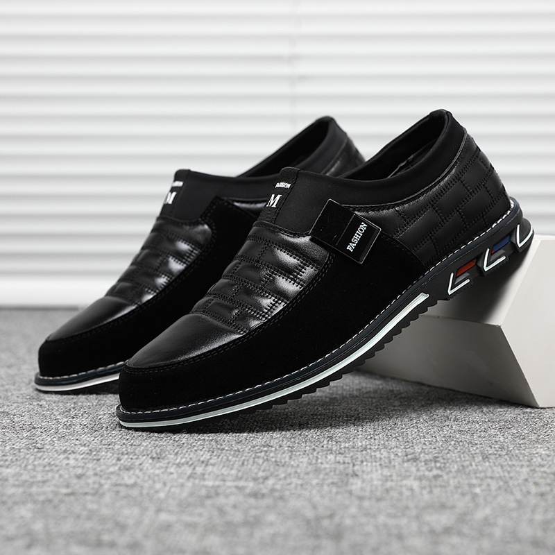 🔥Last Day Promotion 70% OFF🔥Men's Arch Support & Breathable and Light & Non-Slip Square Embroidery Business Casual Shoes - Proven Plantar Fasciitis, Foot and Heel Pain Relief