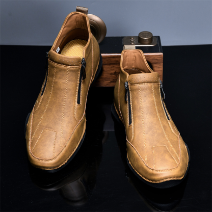 🏃👟48% OFF !!!⏱️Last Hour!!🔥Clearance!!!🔥Men's Spring/Summer Essential High-Top Lightweight Side Zipper Hiking Tooling Boots2