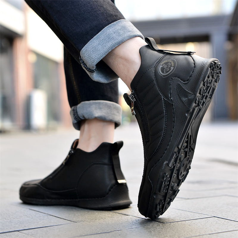 🏃👟48% OFF !!!⏱️Last Hour!!🔥Clearance!!!🔥Men's Spring/Summer Essential High-Top Lightweight Side Zipper Hiking Tooling Boots2