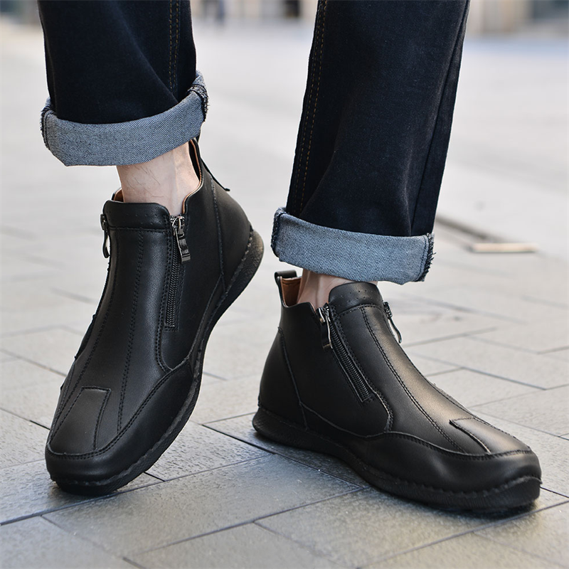 🏃👟48% OFF !!!⏱️Last Hour!!🔥Clearance!!!🔥Men's Spring/Summer Essential High-Top Lightweight Side Zipper Hiking Tooling Boots2