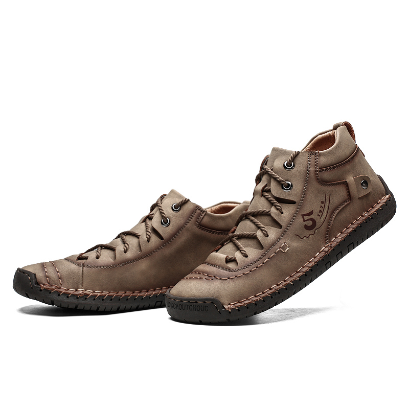 Men's Casual Breathable Leather Arch Support Non-slip Cycling Boots