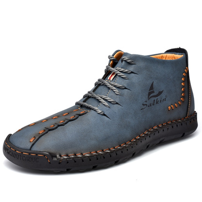 💥Last day deals 70% OFF💥Men's Casual Leather Lightweight Warm Arch Support Non-Slip Driving Boots