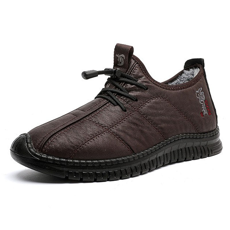 🔥On This Week Sale 70% OFF🔥 Men's Winter Warm Fleece-Lined Slip-On Walking Shoes - Non-Slip, Thick Sole for Comfort, Casual Style in Solid Colors  - W011