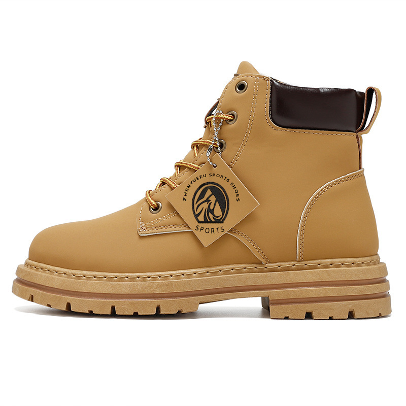 Men's Arch Support Genuine Leather Orthopedic Hiking Combat Boots