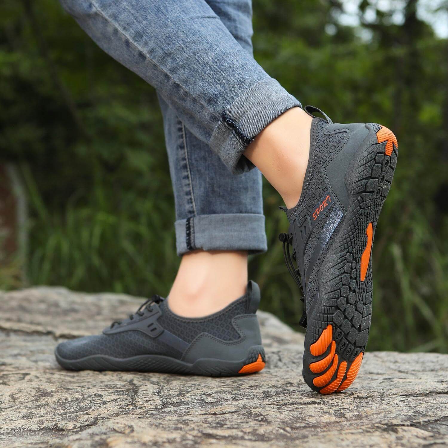 Outdoor River Tracking Shoes Non-slip Swimming Shoes Wading Hiking Water Shoes Five-finger Professional Barefoot Shoes (Unisex)