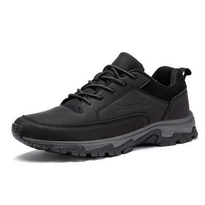 MEN'S COMFORTABLE GENUINE LEATHER SNEAKERS WITH ARCH SUPPORT AND SHOCK ABSORPTION
