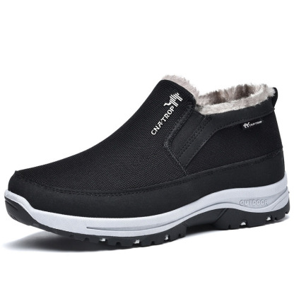 🔥On This Week Sale 70% OFF🔥 Men's Casual Warm Snow Boots, Ankle Height, Fabric Lining, Rubber Sole, Solid Color, Outdoor Footwear - W019