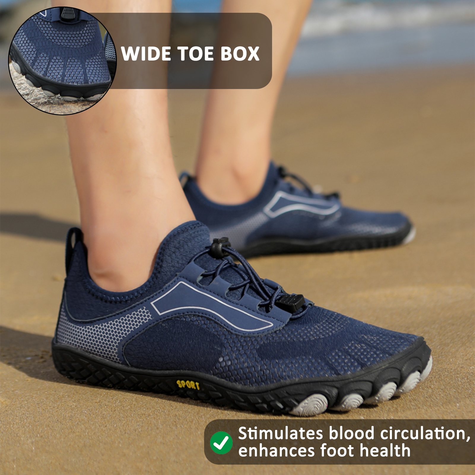 New Outdoor River Tracking Shoes For Men And Women Wading Water Shoes Beach Swimming Mountaineering Five-finger Running Fitness Shoes Barefoot Shoes (Unisex)