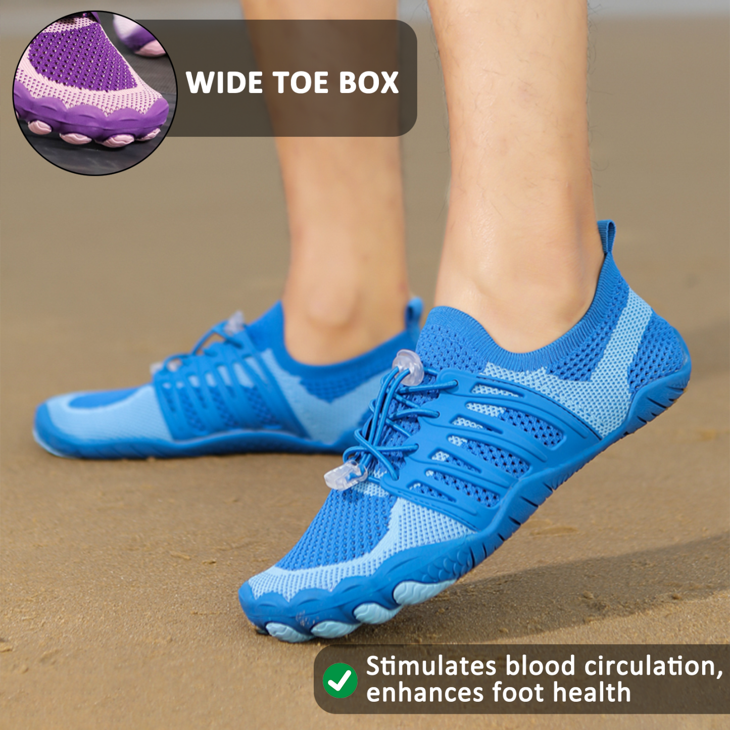 Outdoor Sports River Tracking Shoes Non-slip Beach Shoes Swimming Cycling Fitness Five-finger Water Shoes Barefoot Shoes