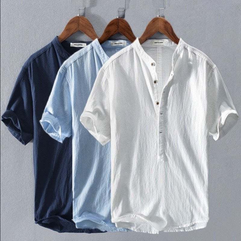 🔥 Men's New Linen Casual Short Sleeve Shirt