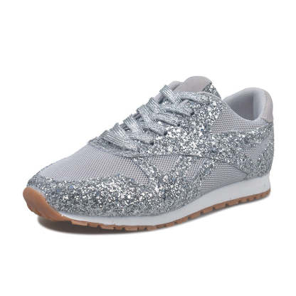New Flat Mesh Rhinestone Sneakers