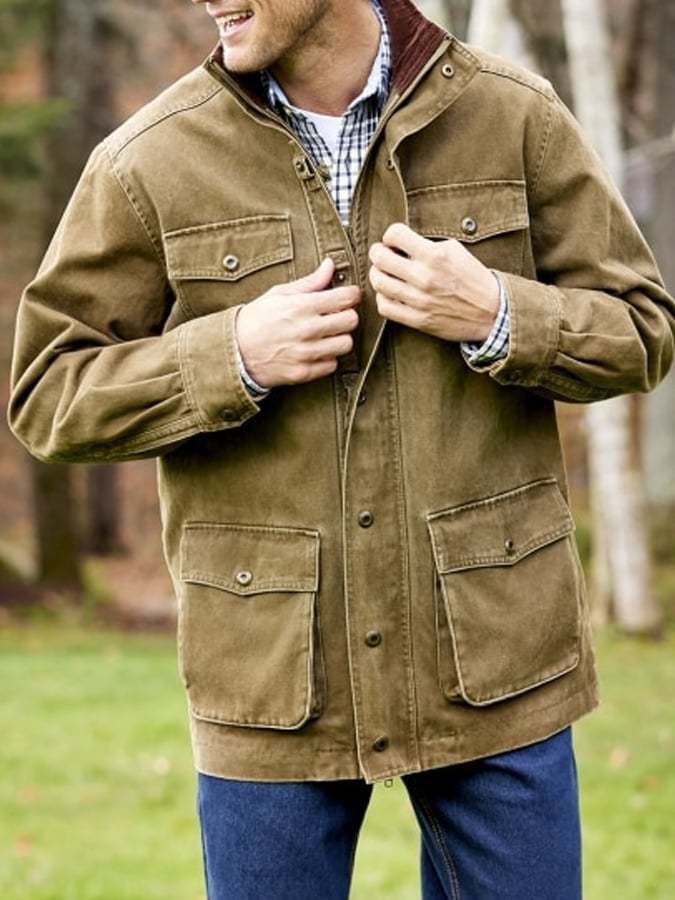 Men's Original Solid Color Workwear Jacket
