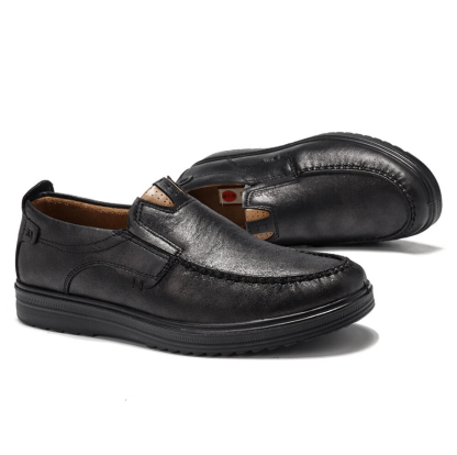 Mens Comfy Casual Non-slip Loafers Leather Shoes