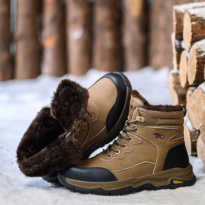 High-top winter warm safety shoes, waterproof and comfortable industrial work shoes, anti-breaking and anti-puncture labor insurance shoes, non-slip sports shoes