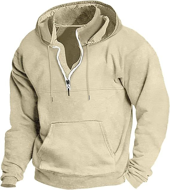 Men's Autumn and Winter Zipper Hoodie Casual Sports with Pocket Sweate