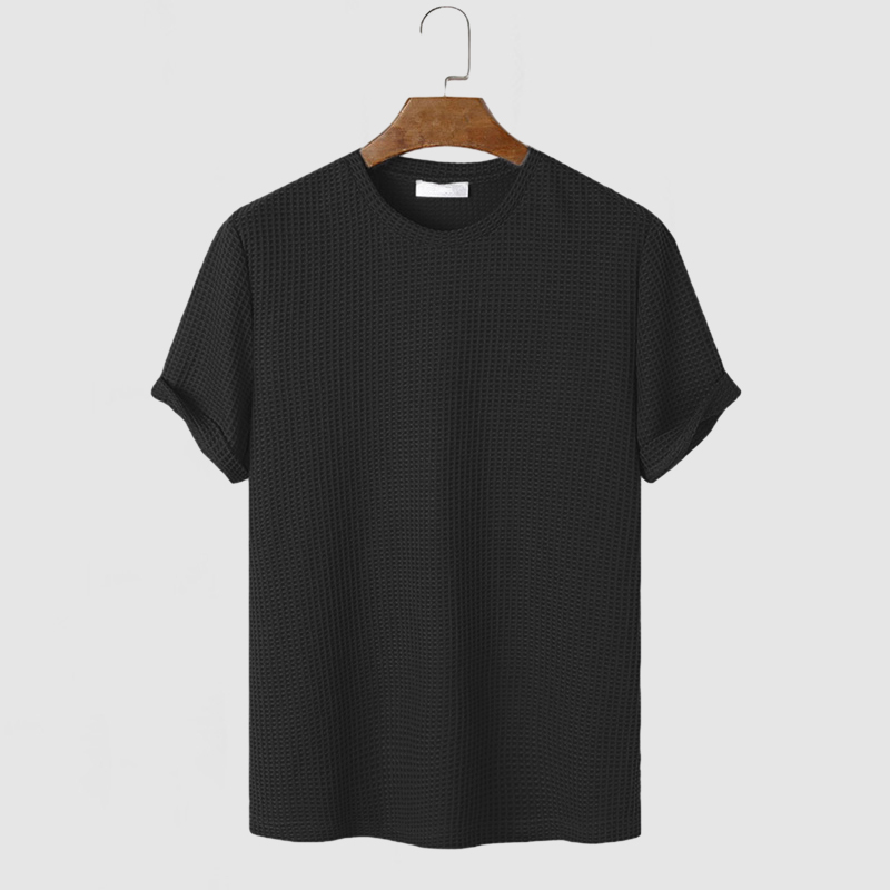 Men's Waffle Cotton Short Sleeve T-Shirt