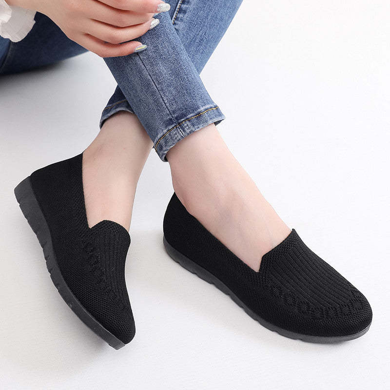 🔥Last Day 49% OFF -Women's Stylish Knit Mesh Slip-on Sneakers-Buy 2 Free Shipping