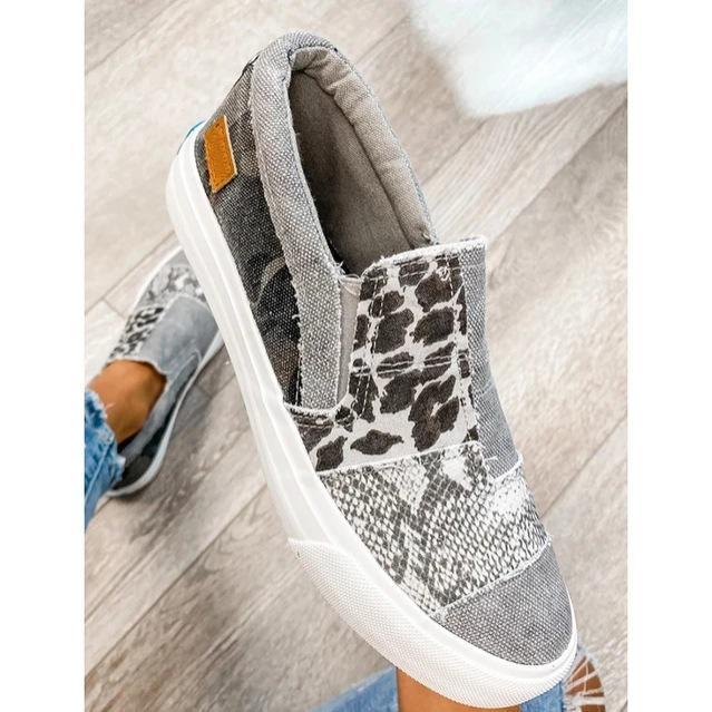 Flat bottomed slacker casual canvas shoes