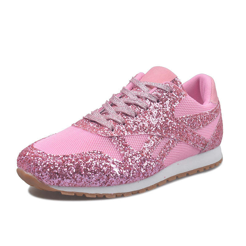 New Flat Mesh Rhinestone Sneakers