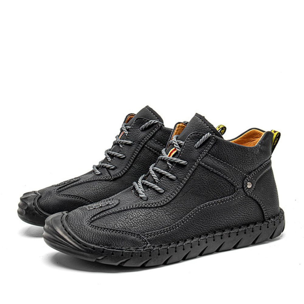 🔥Last Day Promotion 70% OFF🔥Men's Arch Support & Breathable and Light & Non-Slip Square Embroidery Business Casual Shoes - Proven Plantar Fasciitis, Foot and Heel Pain Relief