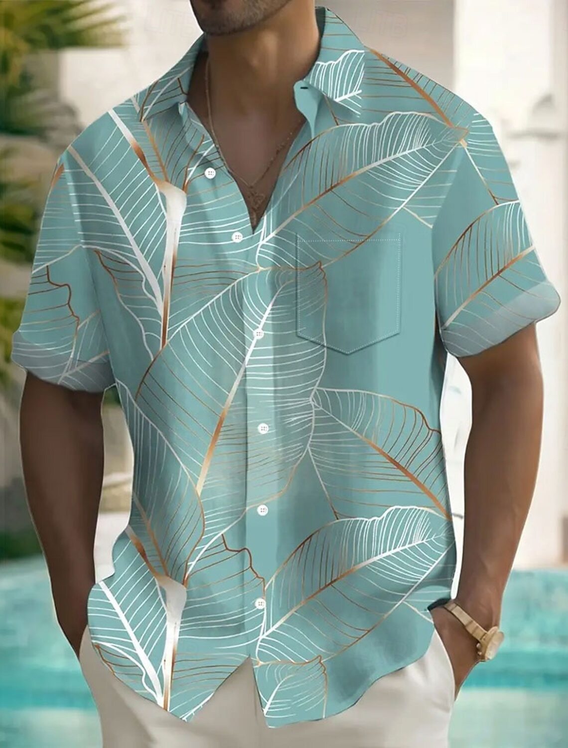 Men's Casual Loose Lapel Long Sleeve Shirt