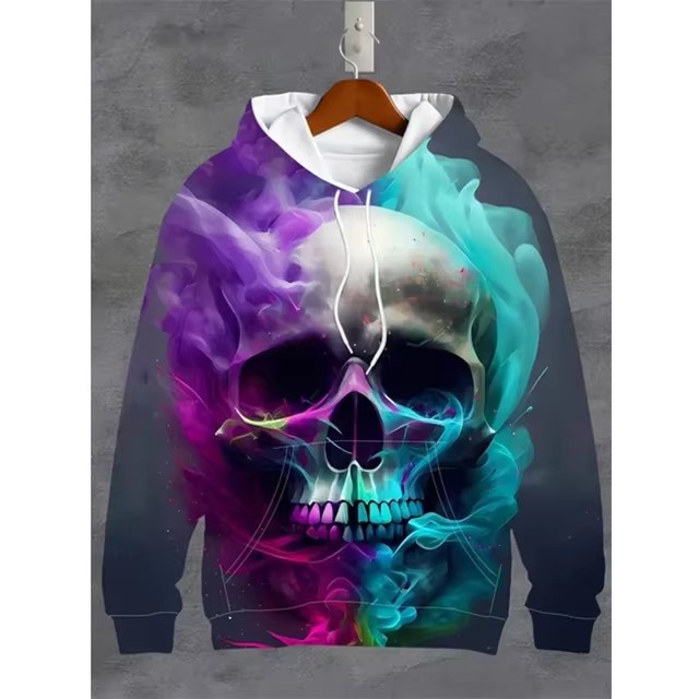 Men's Printed Casual Hoodie Autumn Spring Long Sleeve