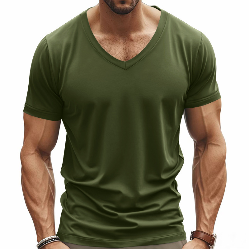 Men's Basic Cotton Short Sleeve Shirt