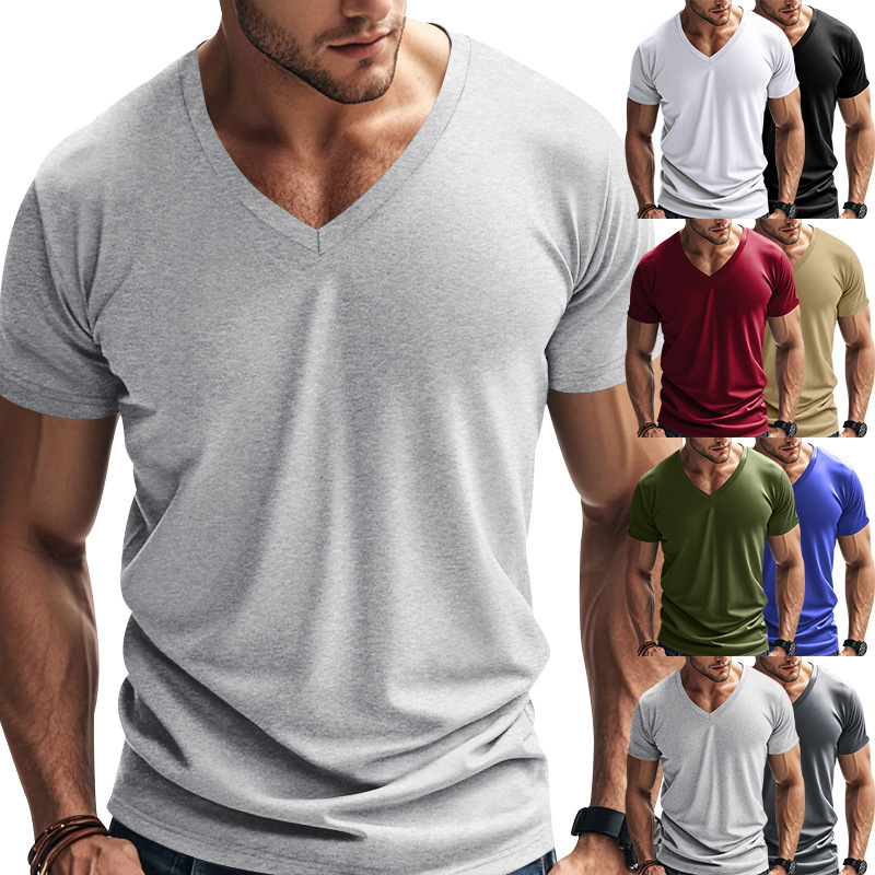 Men's Basic Cotton Short Sleeve Shirt