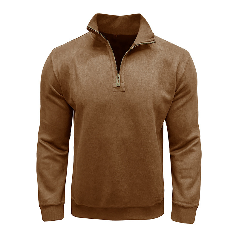 Men's Long Sleeve Fleece Quarter-Zip Sweater