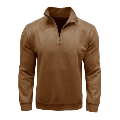 Men's Long Sleeve Fleece Quarter-Zip Sweater