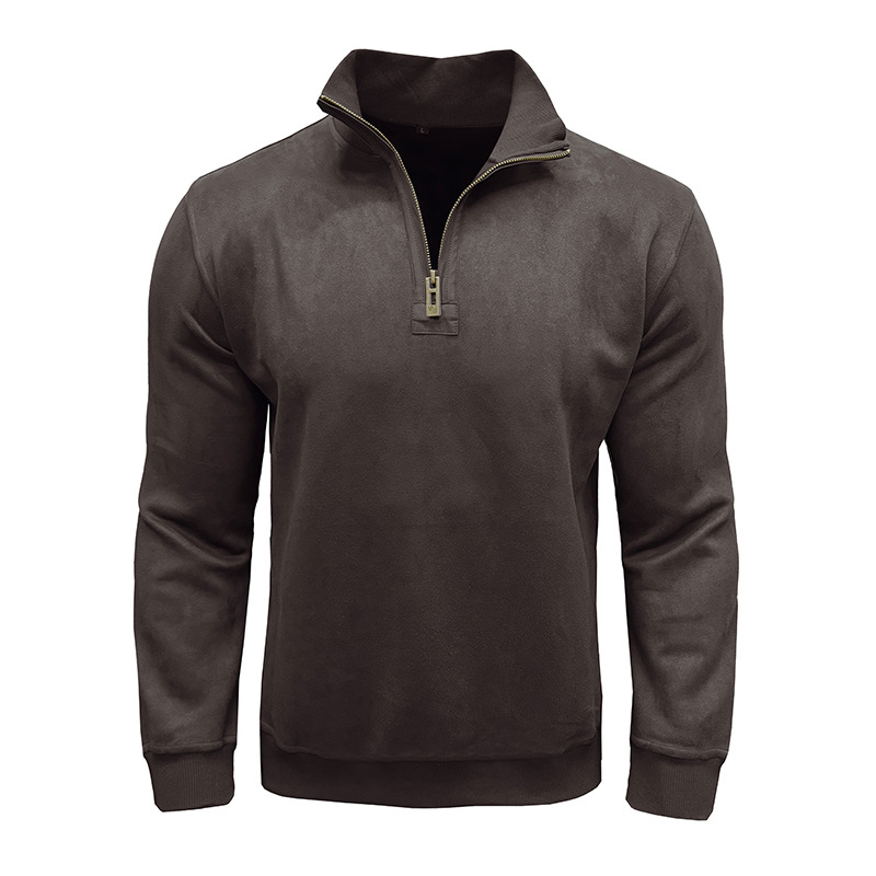 Men's Long Sleeve Fleece Quarter-Zip Sweater