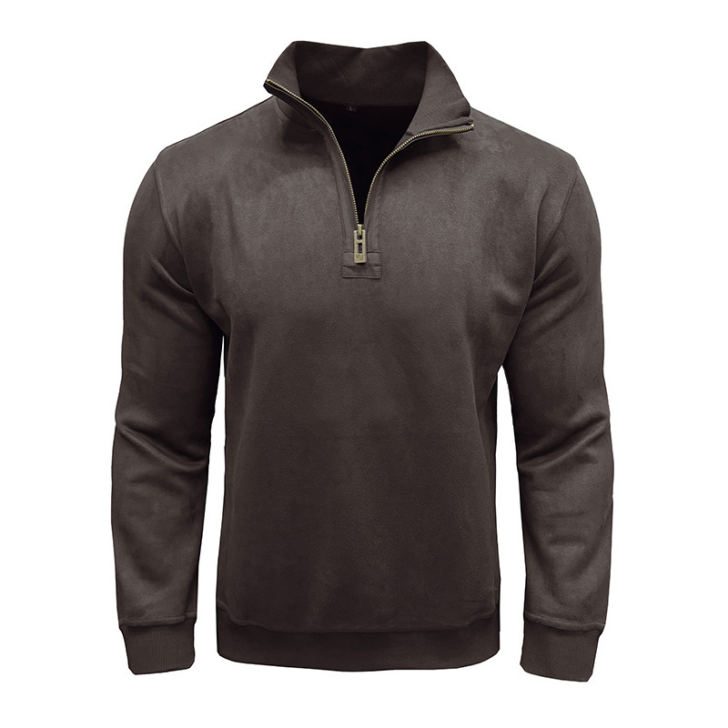 Men's Long Sleeve Fleece Quarter-Zip Sweater