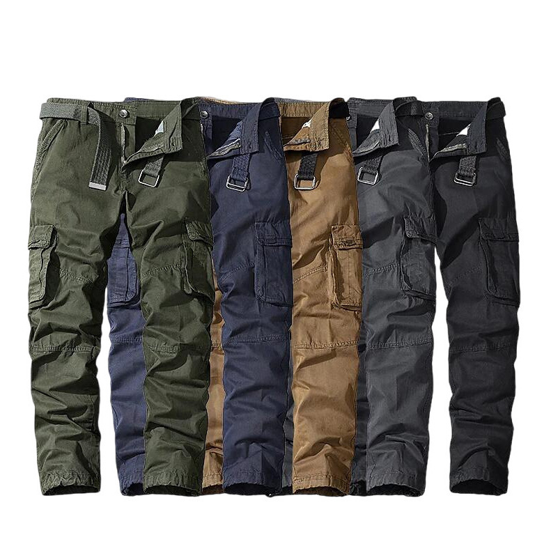 Men's Cargo Pants Cargo Trousers Hiking Pants Multi Pocket Straight Leg Plain Breathable Moisture Wicking Full Length Outdoor Daily Camping & Hiking Fashion Streetwear Black Blue