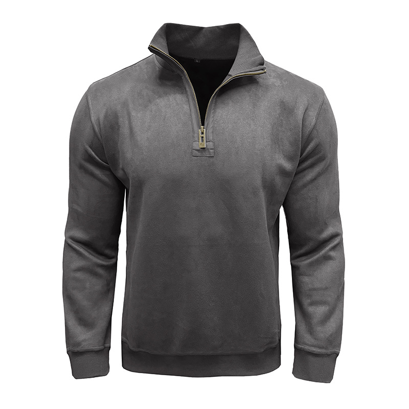 Men's Long Sleeve Fleece Quarter-Zip Sweater