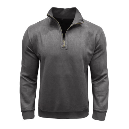 Men's Long Sleeve Fleece Quarter-Zip Sweater