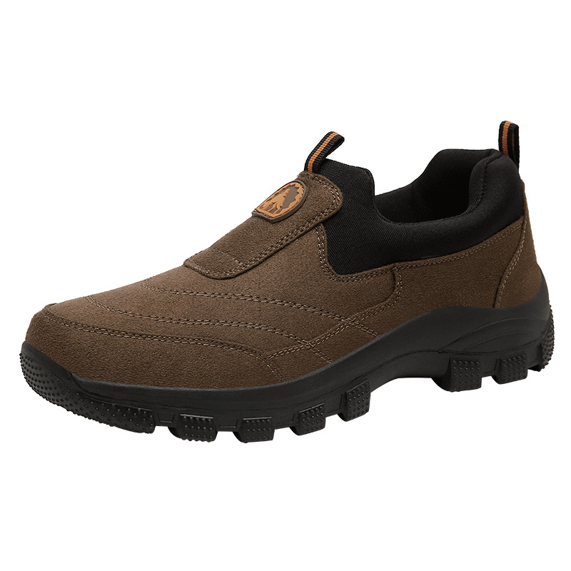 🔥Bestseller - Men Outdoor Waterproof Leather Suede Shoes Casual Walking Hiking Shoes