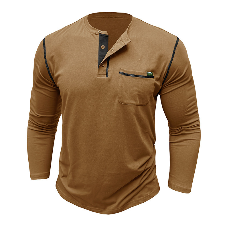 Men's 1/4 Button Long Sleeve Sports Jacket, Athletic Dry Running Shirt