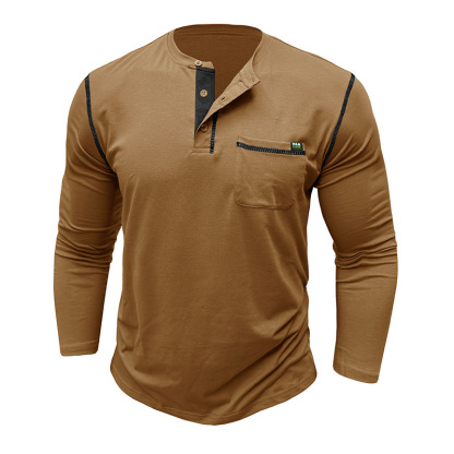 Men's 1/4 Button Long Sleeve Sports Jacket, Athletic Dry Running Shirt