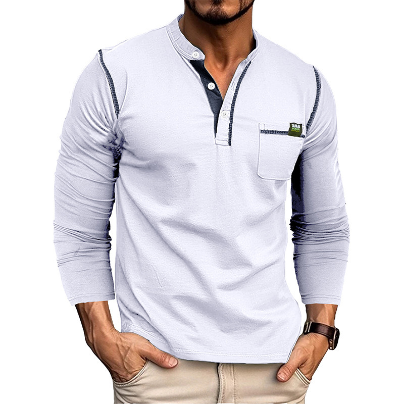 Men's 1/4 Button Long Sleeve Sports Jacket, Athletic Dry Running Shirt